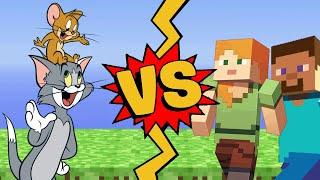 M.U.G.E.N Battles | Tom/Jerry vs Alex/Steve | Tom & Jerry vs Minecraft