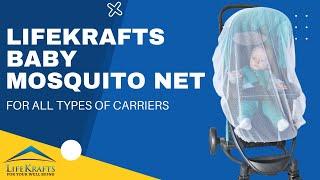 LifeKrafts Baby Mosquito Net for Baby Strollers, Car Seats, Cradles, Rockers, Bouncer | LifeKrafts