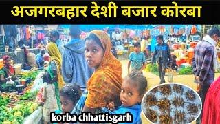 अजगरबहार आदिवासी बाजार कोरबा /यहाँ सब कुछ मिलता है/ajgarbahar  village market korba chhattisgarh /