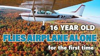 Flying an Airplane ALONE at 16 Years Old #pilot #pilotlife #soloflight #firstsolo