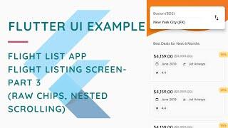 Flight List UI Example In Flutter | Flight Listing Screen | Part 3