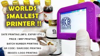 WORLDS SMALLEST DATE PRINTER, BATCH CODER, PRICE PRINTER, QR CODE BARCODE PRINTER, IMAGE LOGO PRINT