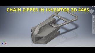 Chain Zipper in Autodesk Inventor || Inventor Tutorial for Beginners || Inventor 3d Cad Drawing