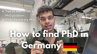 How to find PhD in Germany