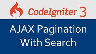 AJAX Pagination in CodeIgniter 3 with Search (Hindi)