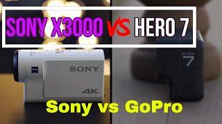 GoPro Hero 7 vs SONY FDR-X3000 Stabilization Challenge