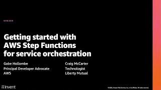 AWS re:Invent 2020: Getting started with AWS Step Functions for service orchestration