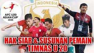 hak siar dan susunan pemain timnas u 20 di kualifikasi piala asia