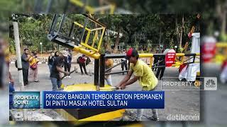 PPKGBK Bangun Tembok Beton Permanen di Pintu Masuk Hotel Sultan