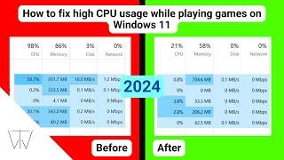 How to Fix High CPU Usage while playing Games on Windows 10/11 | TW Tech