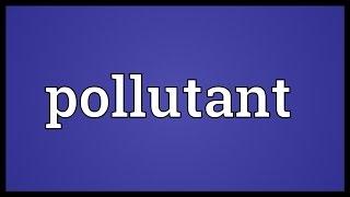 Pollutant Meaning