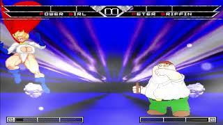 KOF MUGEN Power Girl by NinjaBrl; edited by Demunlawin Vs. Peter Griffin 71113 by EvilSlayerX5