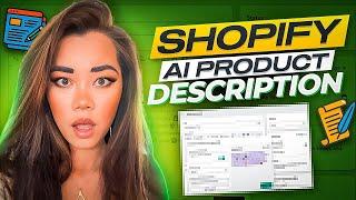 How to use Shopify AI product descriptions by Shopify Magic  (AI Product Description Generator)