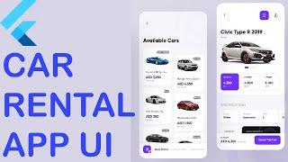 FLUTTER CAR RENTAL APP UI FULL TUTORIAL | APPS FROM SCRATCH