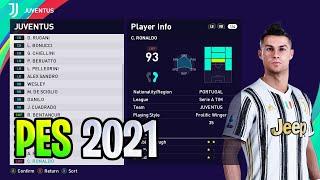 JUVENTUS Players Faces and Ratings | PES 2021