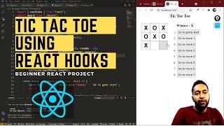 Tic Tac Toe using React Hooks | Beginner React Project