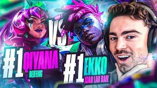 #1 QIYANA vs #1 EKKO... *BEIFENG vs XIAO LAO BAN*