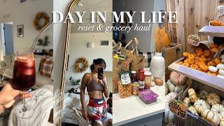 RESET FALL VLOG | trader joes haul, grocery restock, fridge clean out & night sleepy mocktail