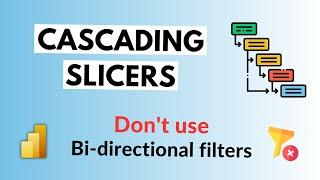 How to FILTER OTHER SLICERS without using BI-DIRECTIONAL cross filter in POWER BI| CASCADING SLICERS