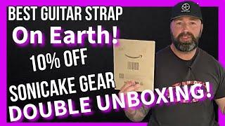 THE BEST GUITAR STRAP ON EARTH - 10% OFF SONICAKE GEAR AND DOUBLE UNBOXING - NEW SONICAKE FLIP VOL