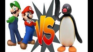 PINGU  VS LUIGI MARIO