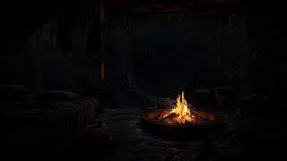 No Ads, Just Rain on Cave of Cozy at Night with/ Fireplace - Rain Sounds for Sleeping