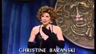 Christine Baranski wins 1989 Tony Award for Best Featured Actress in a Play