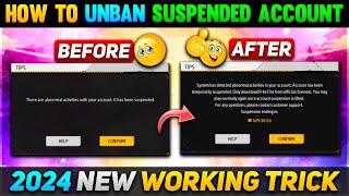 How To Unban Free Fire ID 2024 | Free Fire ID Suspended Problem Solution | Recover Banned ID