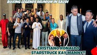 CRISTIANO RONALDO STARSTRUCK KAY MANNY PACQUIAO ️ BOXING LEGENDS REUNION IN SAUDI