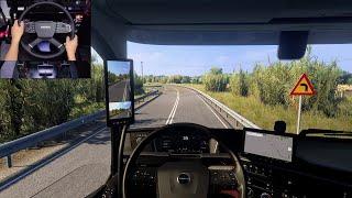 Volvo FH6 Aero - Euro Truck Simulator 2 | Steering wheel gameplay