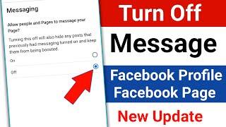 How to Turn Off Facebook Message।How to Turn Off Message Option on Facebook Page