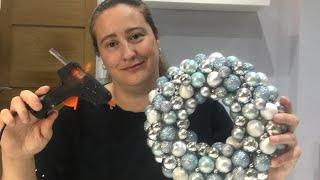 DIY Christmas bauble wreath tutorial#christmas #baublewreath #wreath