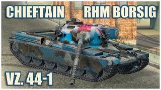 Chieftain Mk. 6, Rhm.-Borsig WT & Vz. 44-1 • WoT Blitz Gameplay