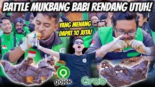 ADU MUKBANG OJOL GOJEK VS GRAB! BABI RENDANG SATU EKOR!