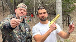 How Far Can Demolition Ranch & I Shoot Pistols?