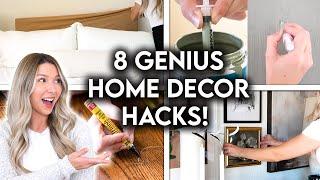 8 GENIUS HOME DECOR HACKS THAT CHANGED MY LIFE | DESIGN HACKS