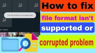 How To Fix  file format isn't supported or files are corrupted problem redmi | mi | xiaomi phone