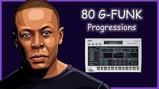 Sample Pack of 80 G Funk Midi Progressions