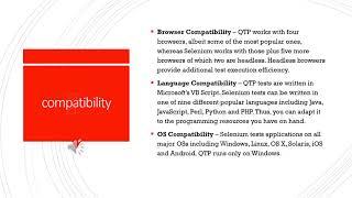 Selenium v/s QTP (UFT)