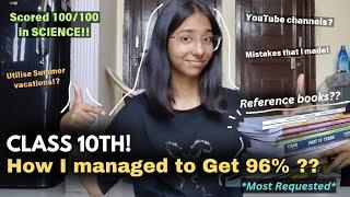 How I managed to SCORE 96% in CLASS 10th along with YouTube!?  | Strategies You Need To Follow! 