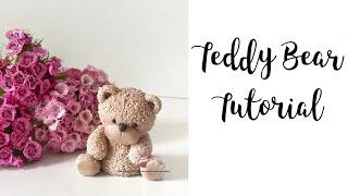 How to make a cute fondant Teddy Bear tutorial | Furry/fuzzy fondant Teddy bear tutorial