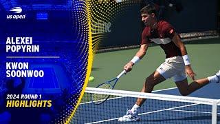 Alexei Popyrin vs. Kwon Soonwoo Highlights | 2024 US Open Round 1