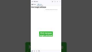 html marquee height attribute