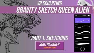 Alien Sketch in Gravity Sketch using Meta Quest  3