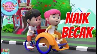 Naik Becak | 3D | Lagu Anak Indonesia