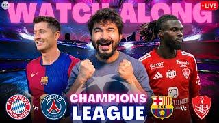 Barcelona v Brest | Bayern v PSG LIVE Score | Watch along & Reaction 24/25