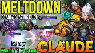 100% Meltdown Claude Monster Gold Lane - Top 1 Global Claude by M a y - Mobile Legends