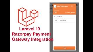 Razorpay Payment Gateway Integration | Laravel tutorial | Razorpay Laravel 10  tutorial