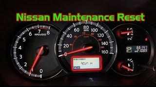 Nissan Maintenance / Oil Change Light Reset