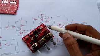 Audio Equalizer / Tone Control Circuit with Bass, Treble and MID Frequency Control using Op-Amp